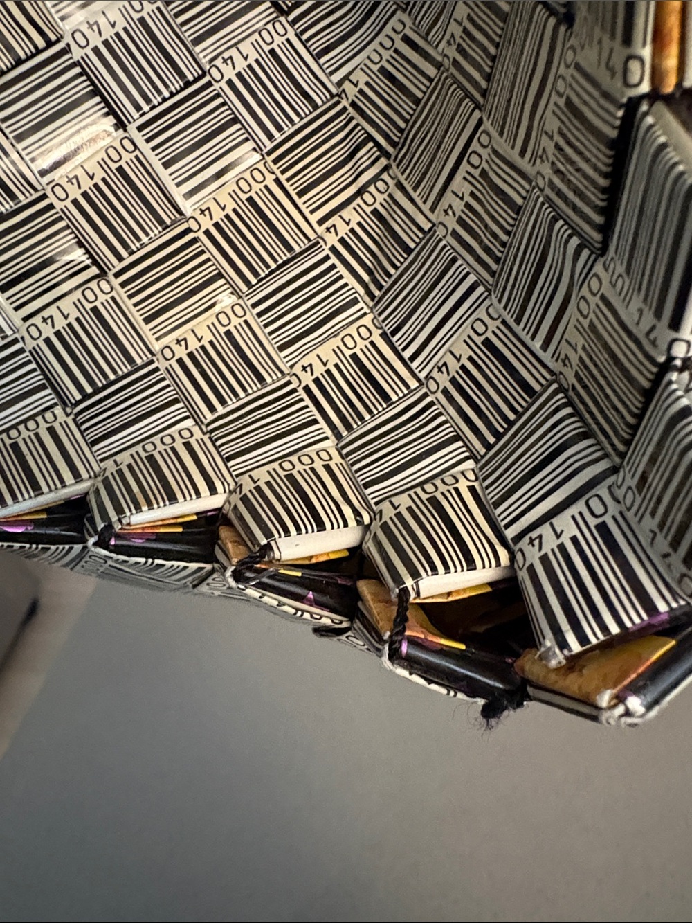 Nahui Ollin | Woven Upcycled Barcode| Tote Bag - Picture 11 of 11
